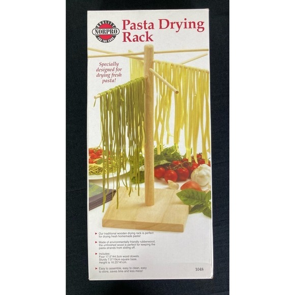 Norpro Wooden Pasta Drying Rack‎ Kitchen Utensil Macaroni Stand New - Picture 1 of 7